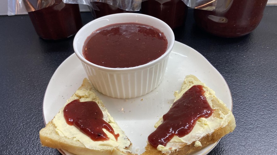 Csokis szilvás-körtelekvár