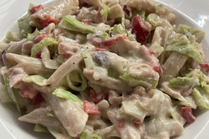 Tonhalas tésztasaláta