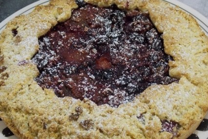 Gluténmentes zabos, gyümölcsös sütemény