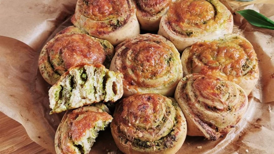 Medvehagymás pestos csiga