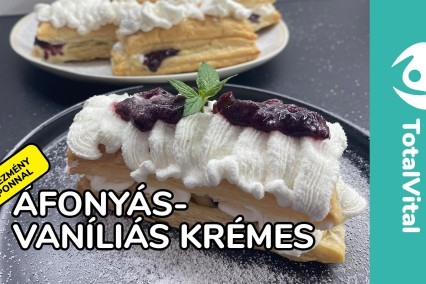 Áfonyás-vaníliás krémes