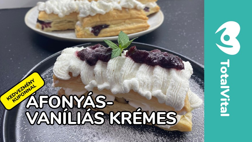 Áfonyás-vaníliás krémes