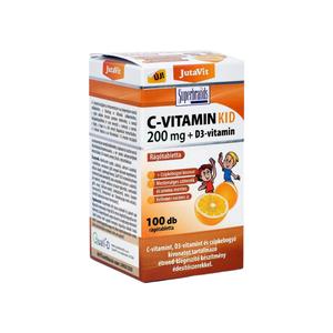 Jutavit C-Vitamin Kid 200Mg+D3-Vitamin 100 db