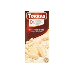 Torras gluténmentes fehércsokoládé cukor nélkül 75 g