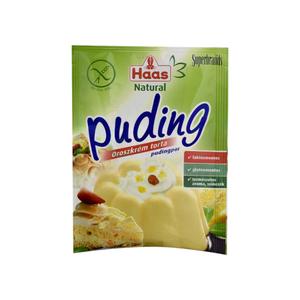Haas natural pudingpor oroszkrém ízű 40 g