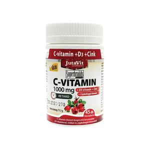 Jutavit C- Vitamin 1000 Mg Retard + Csipkebogyó Kivonat + D3 + Cink Vitamin 45 db